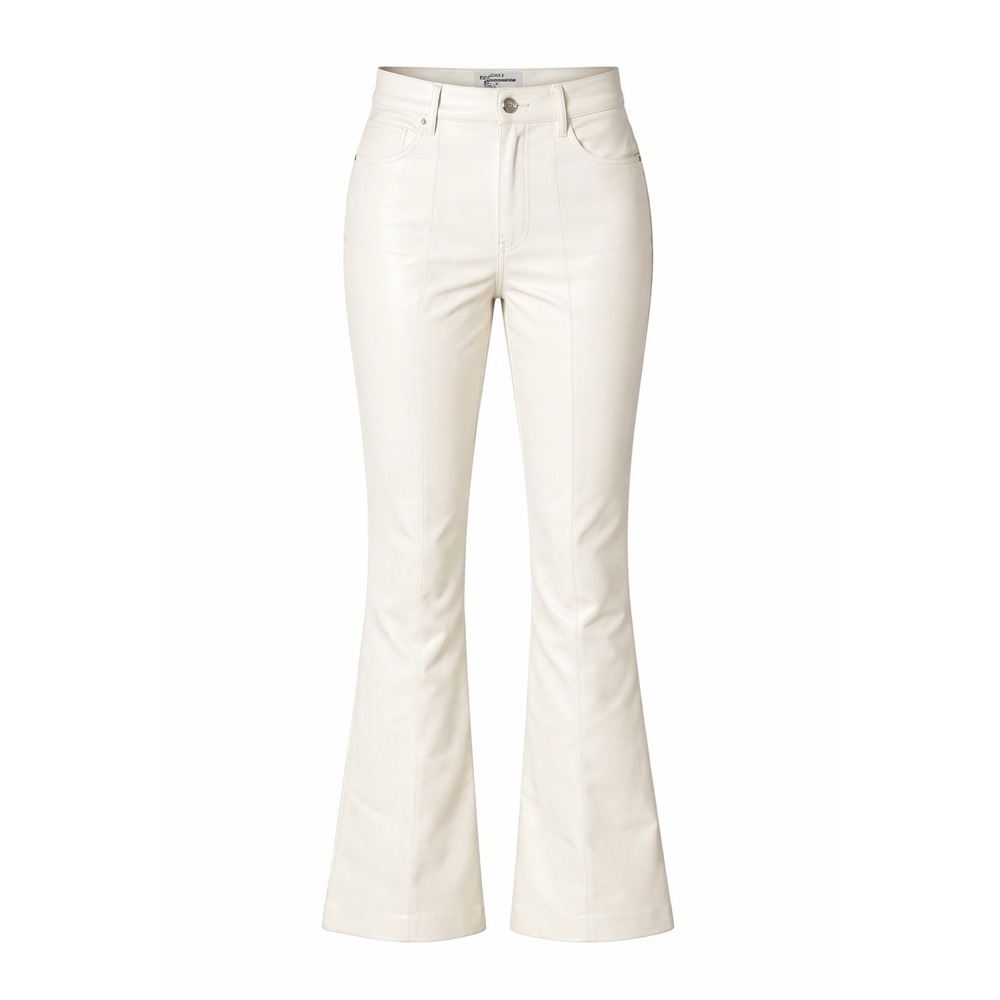 7 For All Mankind White‎ Faux Leather Flare Pants High Rise Women's 24